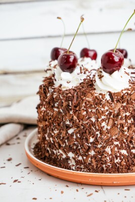 Black Forest cake decorated