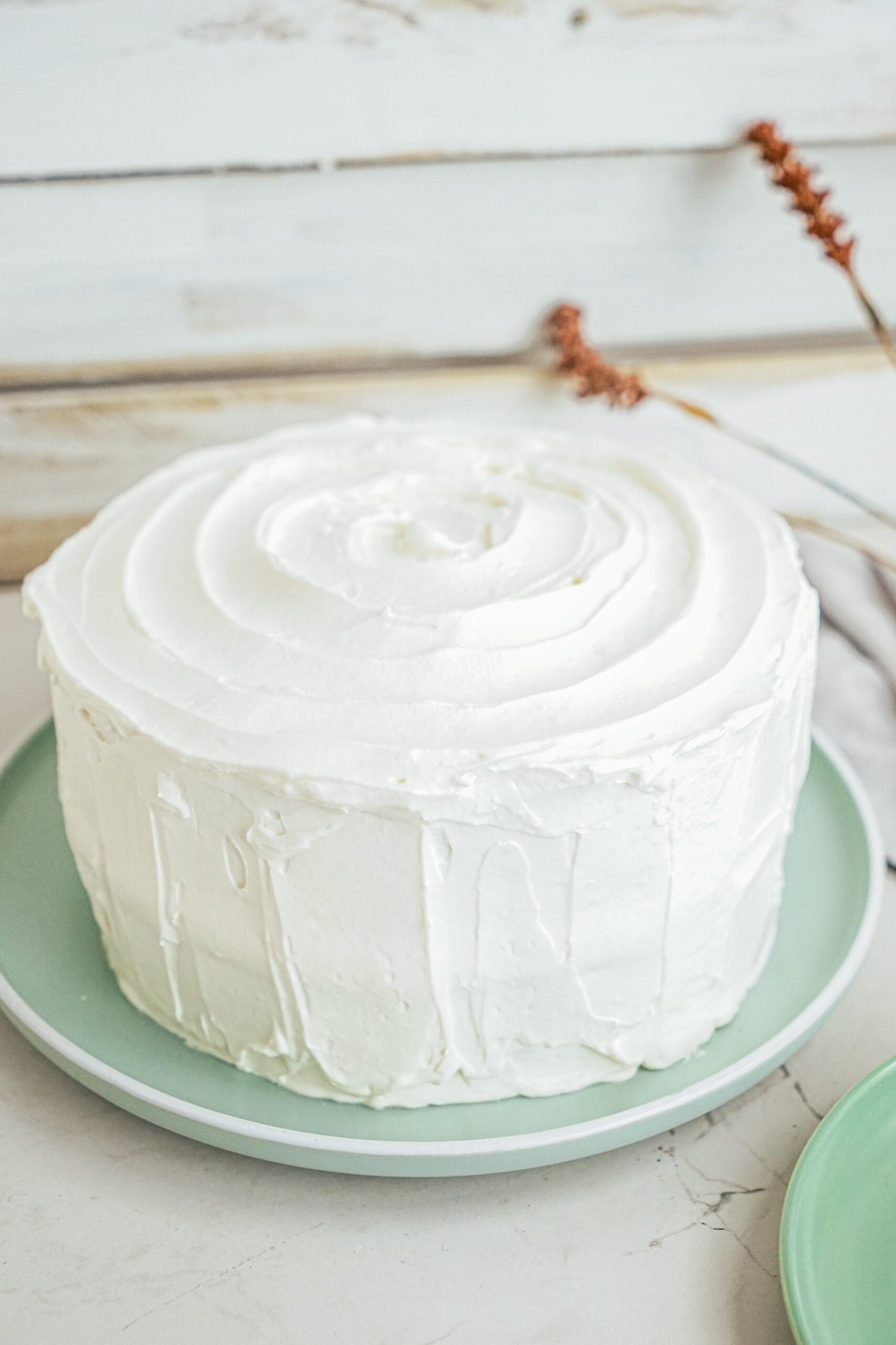 frosted vanilla cake