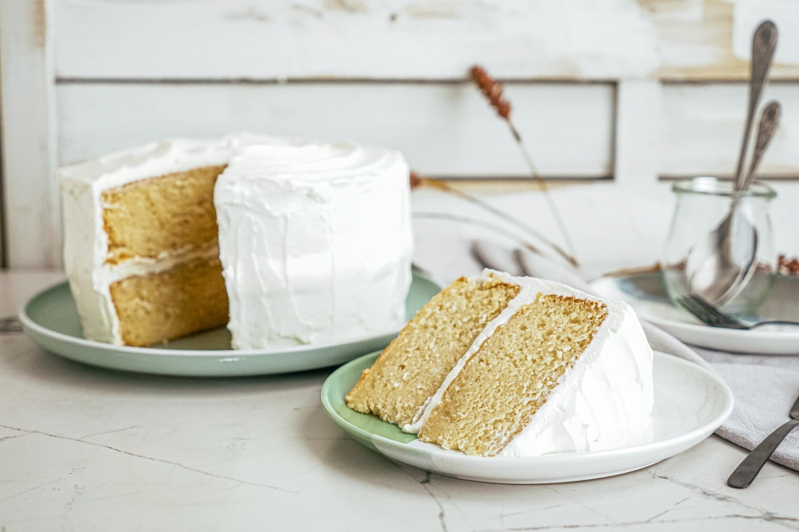 White Cake {Round, Sheet Pan or Cupcakes} - FeelGoodFoodie