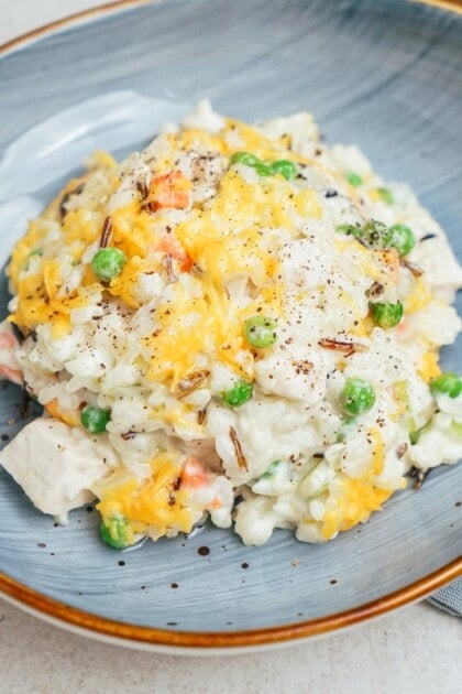 Creamy Chicken Wild Rice Casserole (easy recipe!)