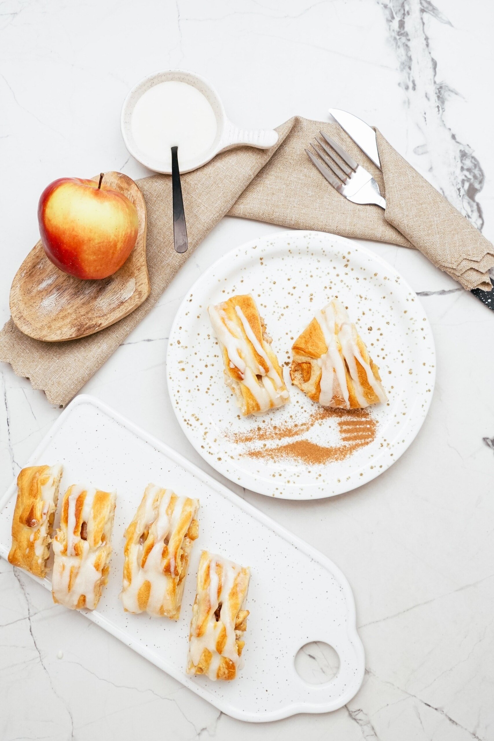 apple danish on a tablescape
