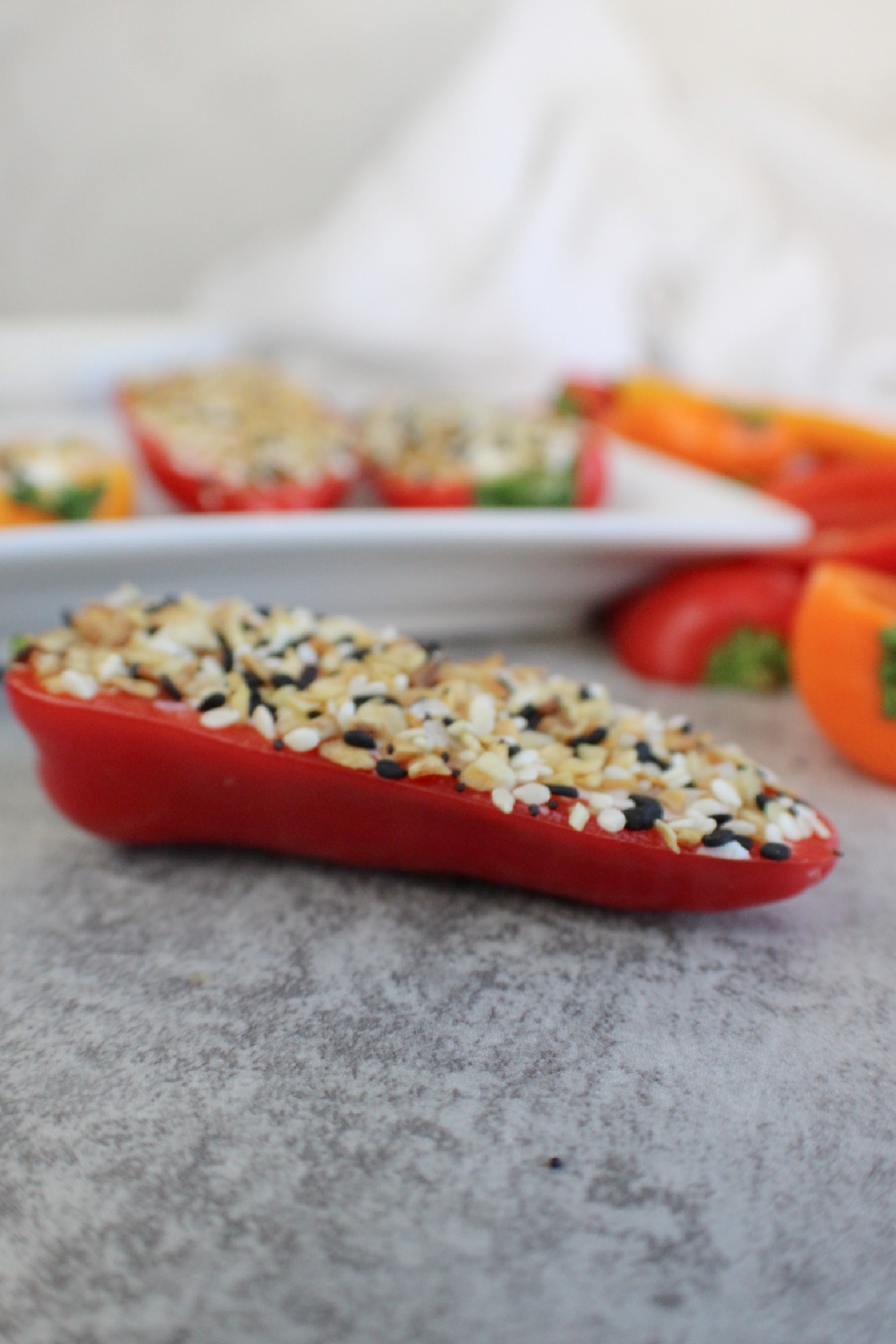 Everything Bagel Stuffed Peppers