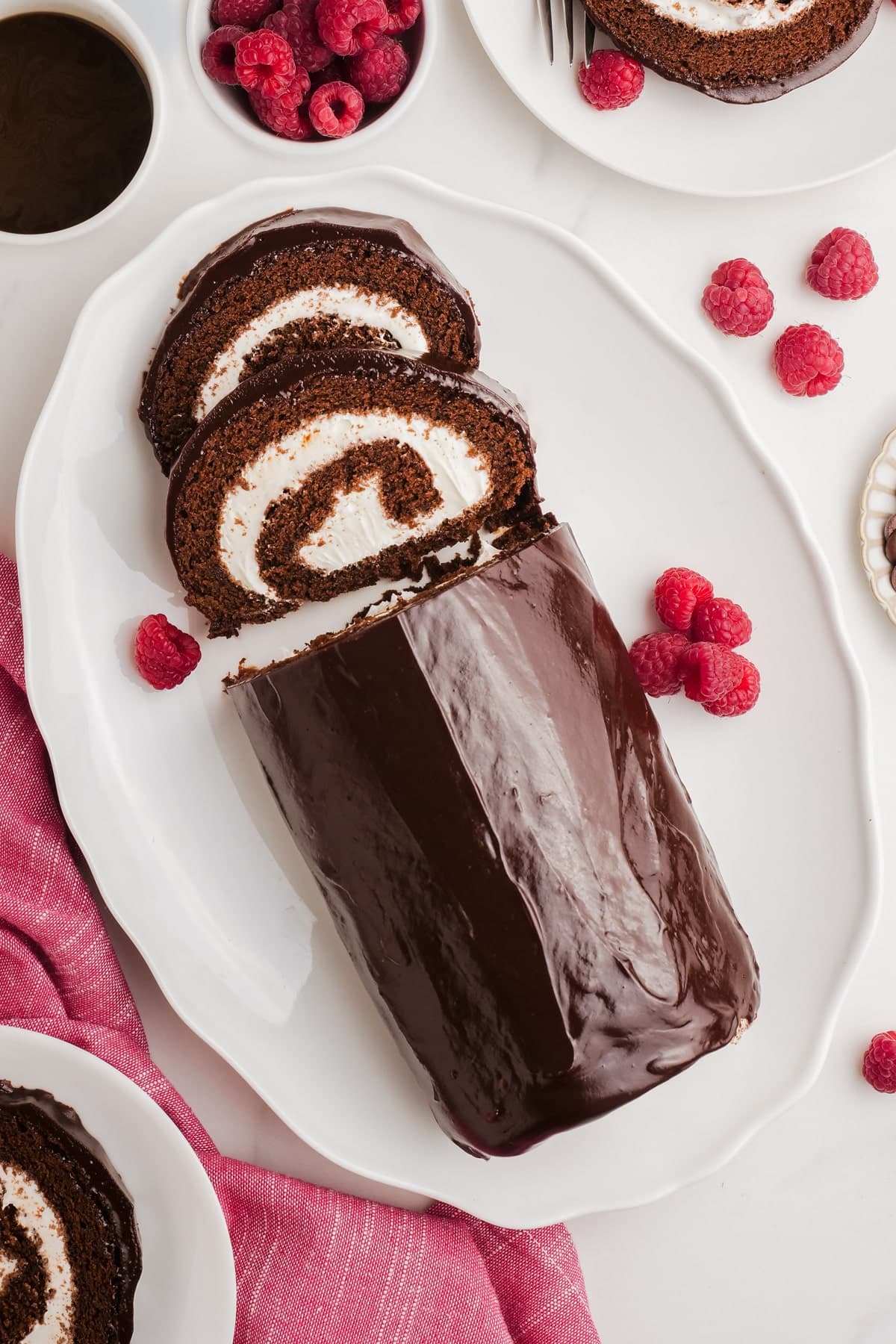 Chocolate Cake Roll Recipe (Swiss Roll Cake) - Add a Pinch