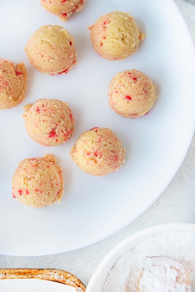 Red Hot Cookies dough balls