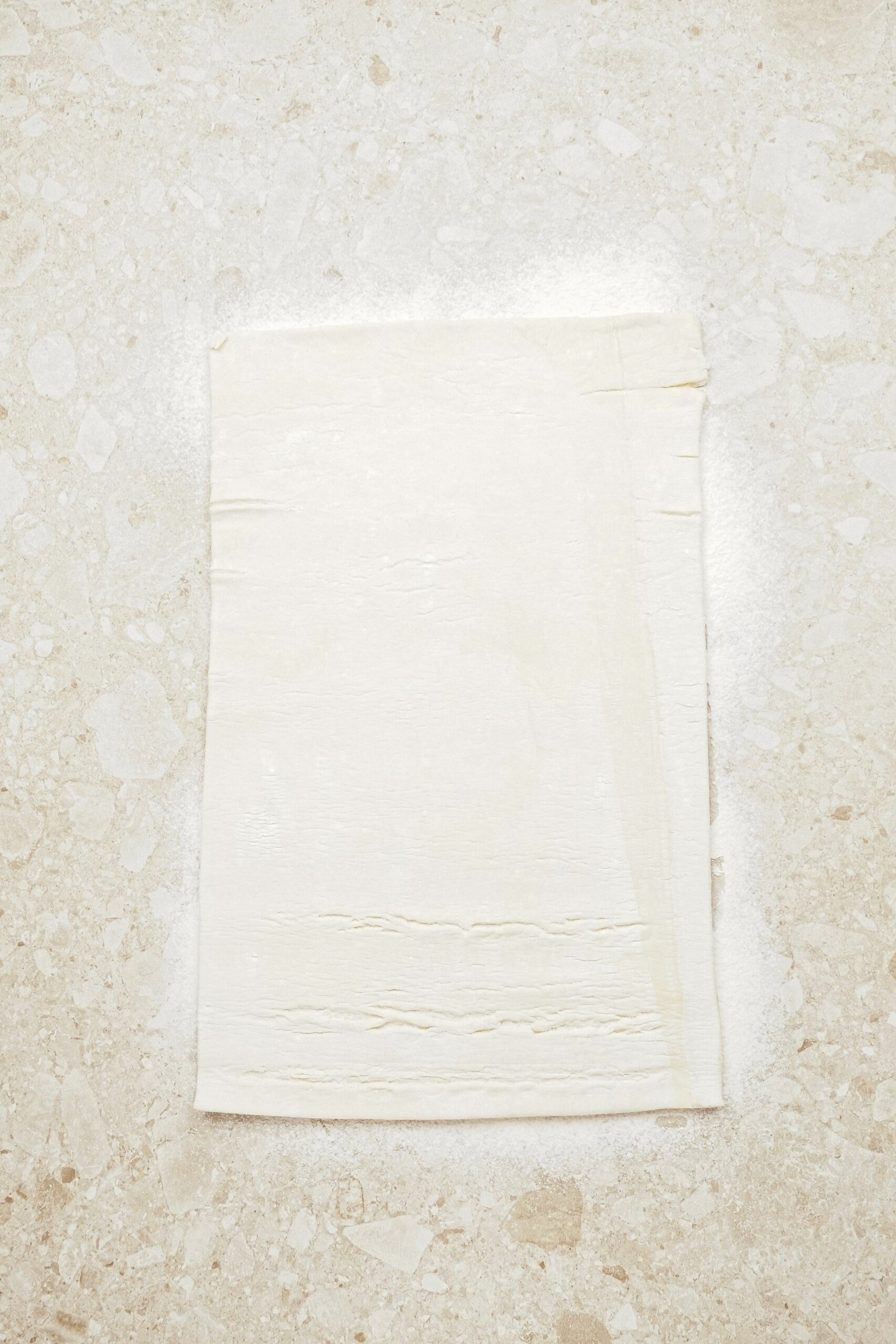 Puff Pastry sheet on table