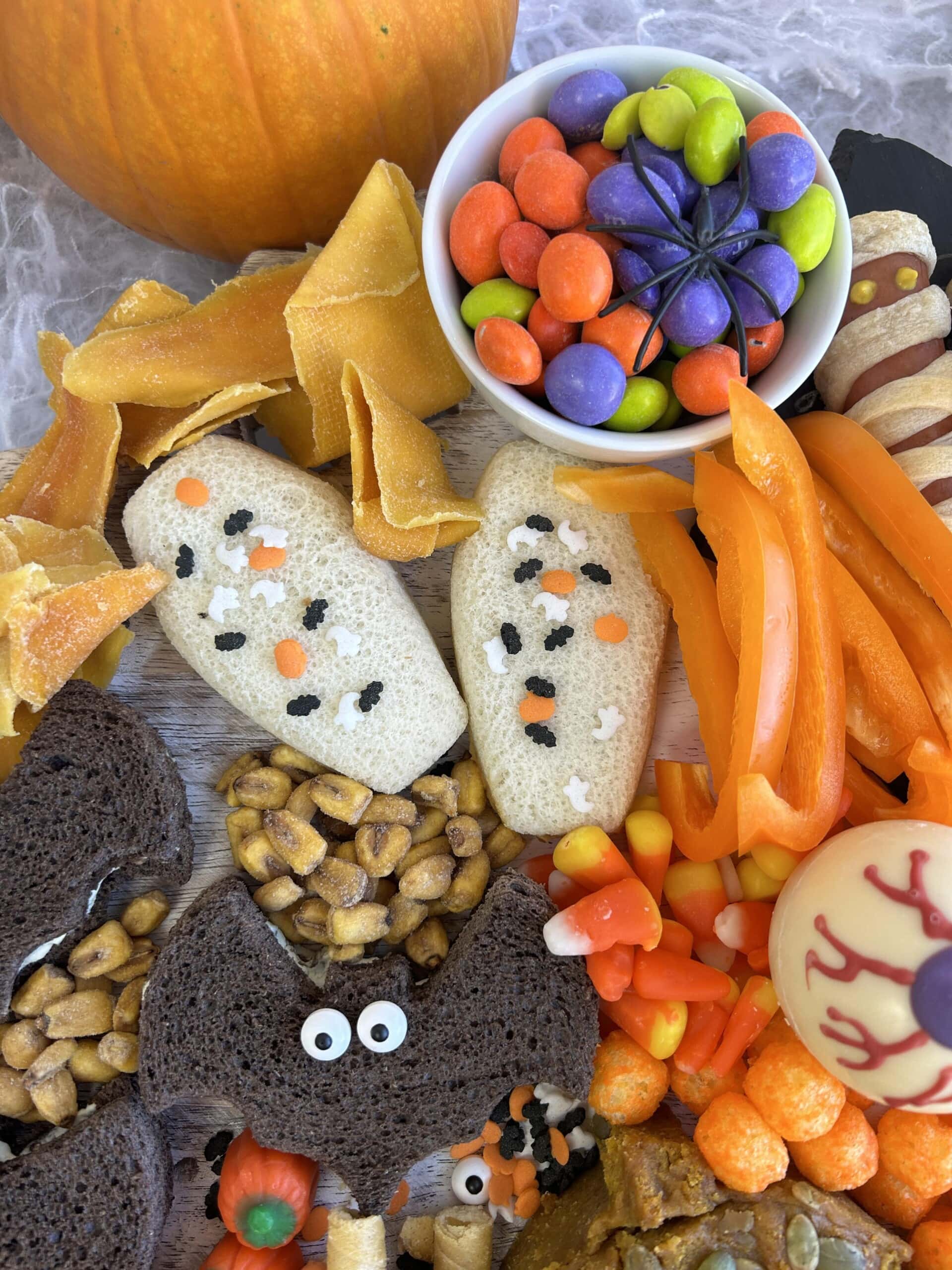 Halloween Snack Board closeup
