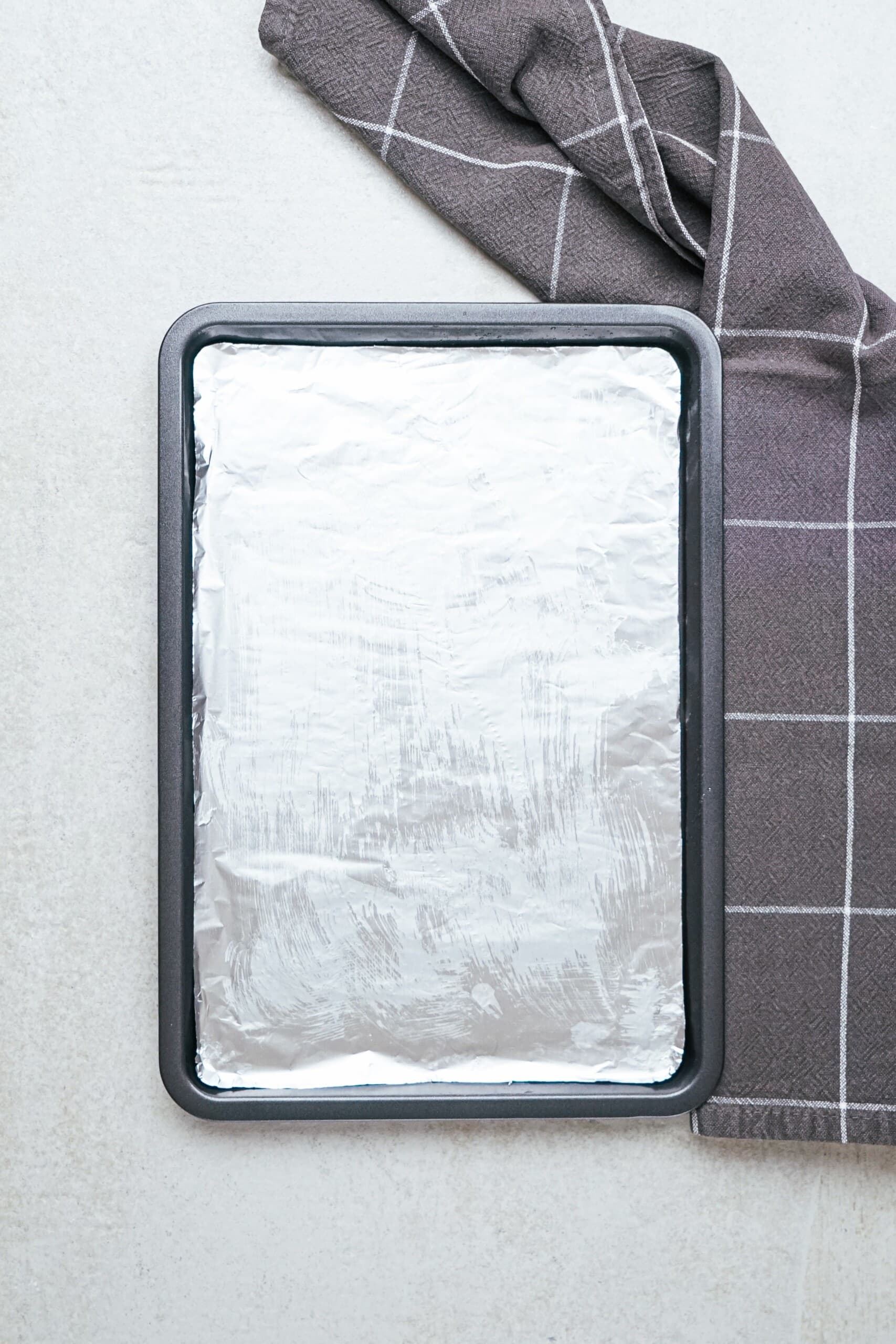 baking sheet lined with foil 
