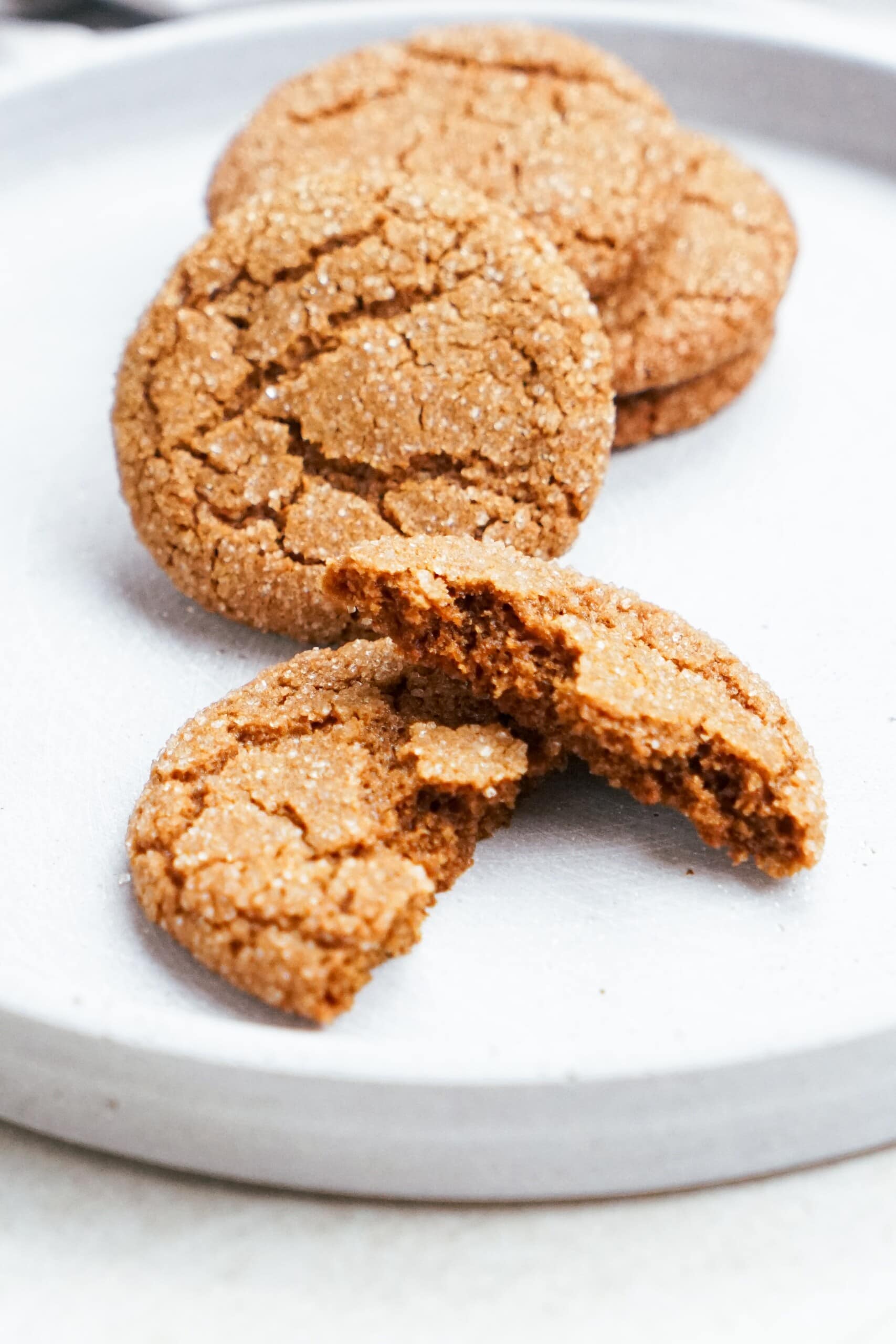 ginger snap cookies on a plate 