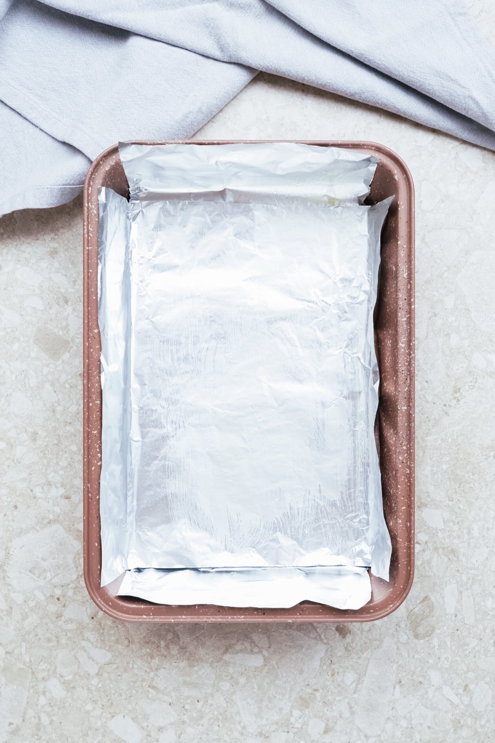 pan lined with foil