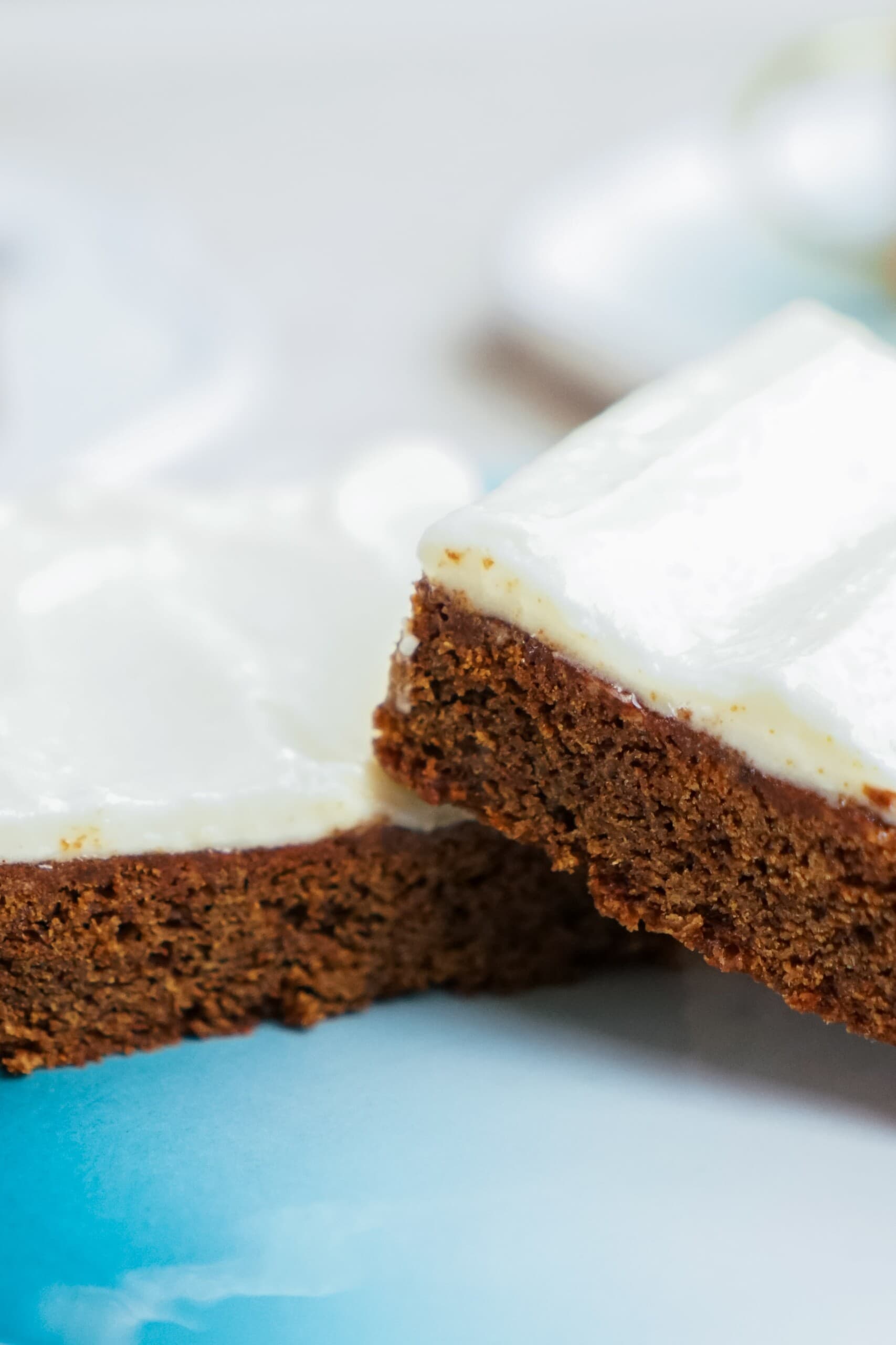 gingerbread bars on a plate