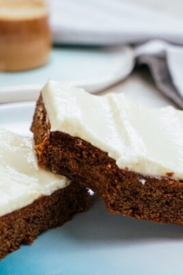 gingerbread bars with cream cheese frosting