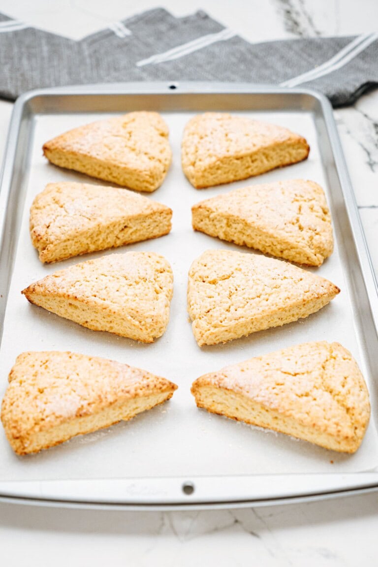 scones on a baking sheet