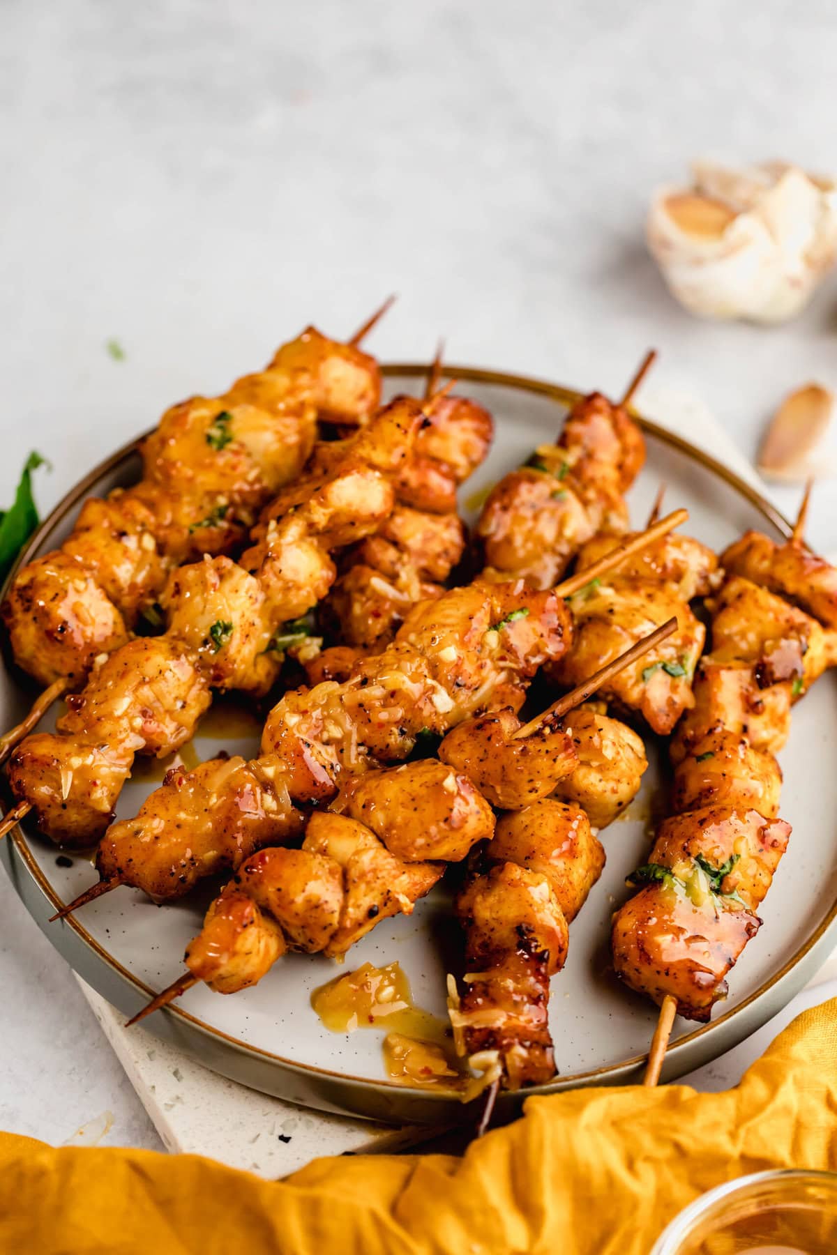 Air Fryer Skewers on plate