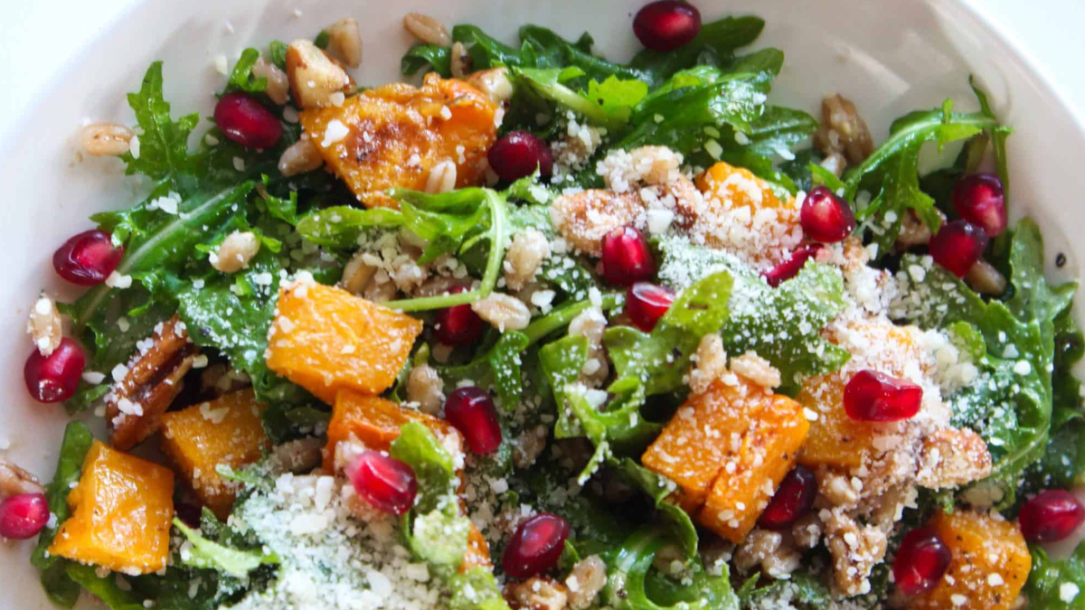 A Cozy Winter Salad Recipe Your Family Will Love. Photo credit Practically Homemade.