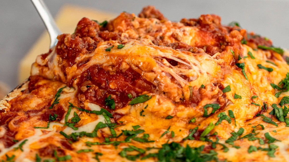 Baked Spaghetti Casserole. Photo credit Lauren's Latest.