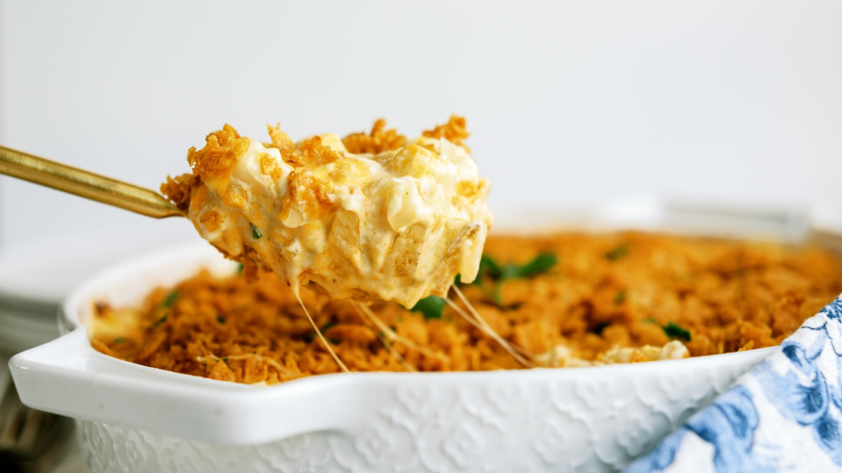 Best Ever Funeral Potatoes Recipe. Photo credit Lauren's Latest.