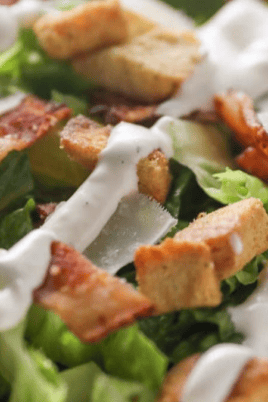 Caesar Salad Recipe (Without Anchovies). Photo credit Lauren's Latest.