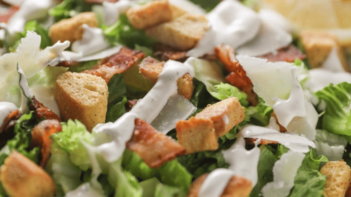 Caesar Salad Recipe (Without Anchovies). Photo credit Lauren's Latest.