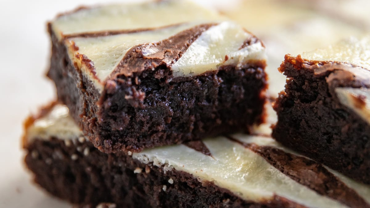 Cheesecake Brownies (So Fudgy!). Photo credit Lauren's Latest.