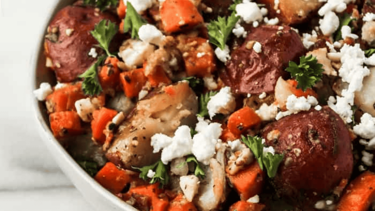 Cheesy Slow Cooker Roasted Potatoes. Photo credit Bucket List Tummy