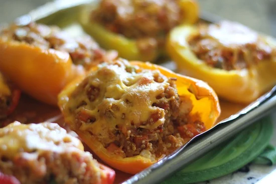 Chicken & Quinoa Stuffed Peppers