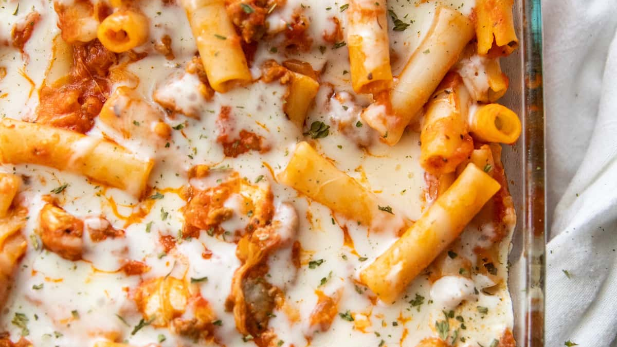 Classic Baked Ziti Recipe (Easy!). Photo credit Lauren's Latest.