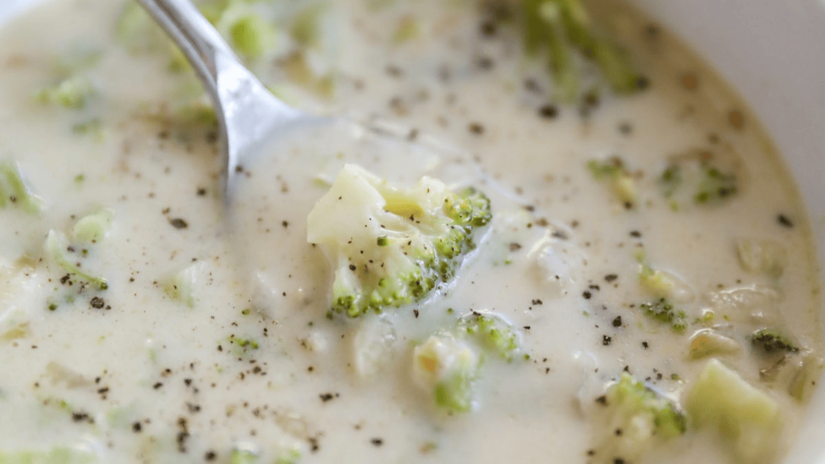 Creamy Broccoli Cheese Soup. Photo credit Lauren's Latest.