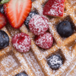 Easy Belgian Waffles Recipe. Photo credit Lauren's Latest.