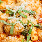 Easy Italian Meatball Soup Recipe. Photo credit Lauren's Latest.