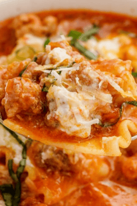 Lasagna Soup. Photo credit Lauren's Latest.