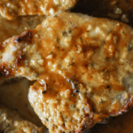 Oven Baked Bone In Pork Chops. Photo credit Lauren's Latest.