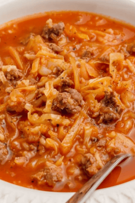 Recipe For Stuffed Cabbage Soup. Photo credit Lauren's Latest.