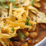 Taco Soup Recipe (Healthy & Hearty). Photo credit Lauren's Latest.