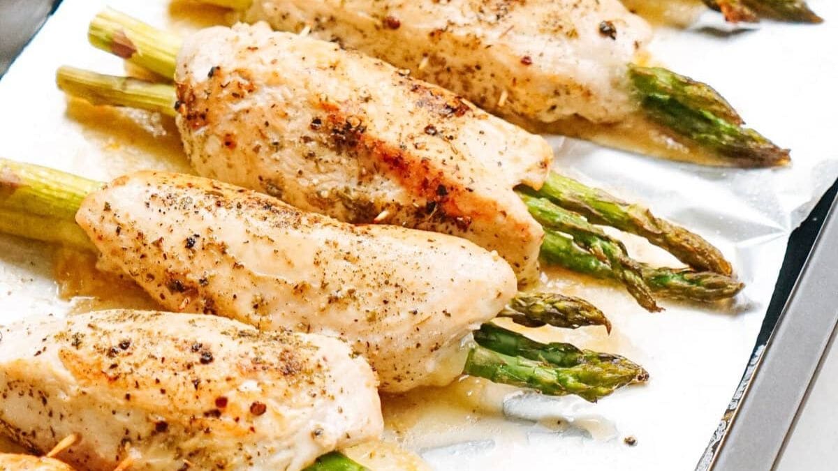 Asparagus Stuffed Chicken Breast. Photo credit Lauren's Latest.