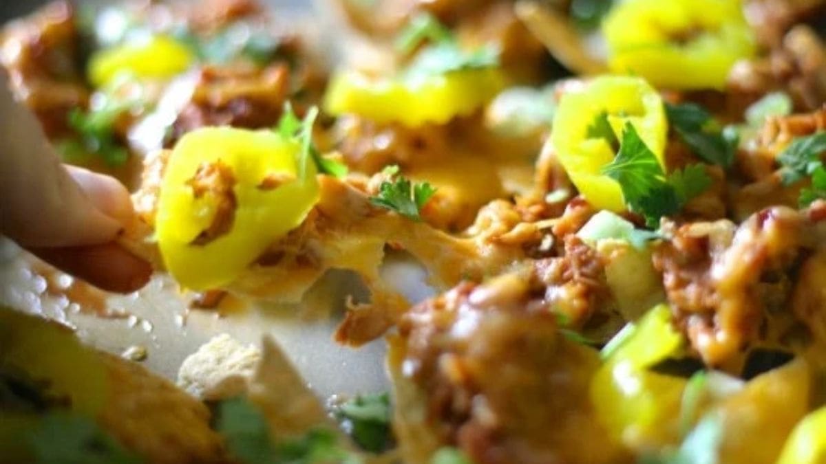 BBQ Chicken Nachos Recipe. Photo credit Lauren's Latest.