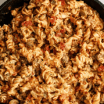 Cheesy Taco Pasta Recipe. Photo credit Lauren's Latest.