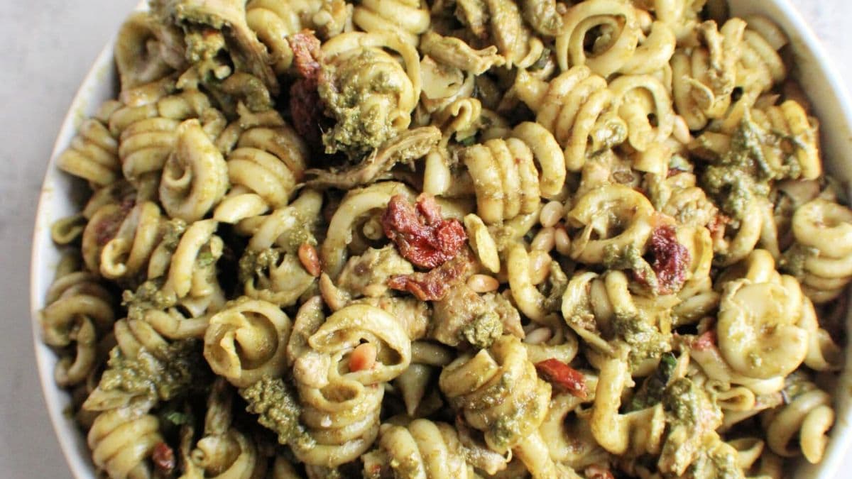 Chicken Pesto Pasta. Photo credit Lauren's Latest.