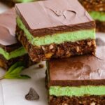 Chocolate Mint Nanaimo Bars. Photo credit Lauren's Latest.