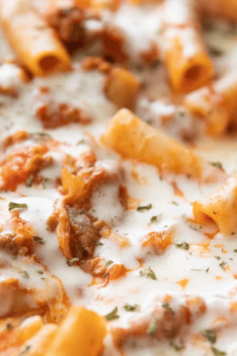Classic Baked Ziti Recipe (Easy!). Photo credit Lauren's Latest.