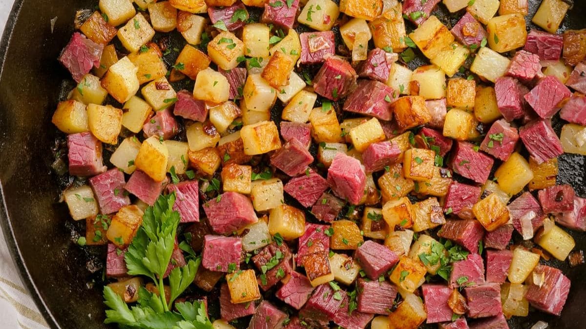 Corned Beef Hash Breakfast Recipe. Photo credit Lauren's Latest.