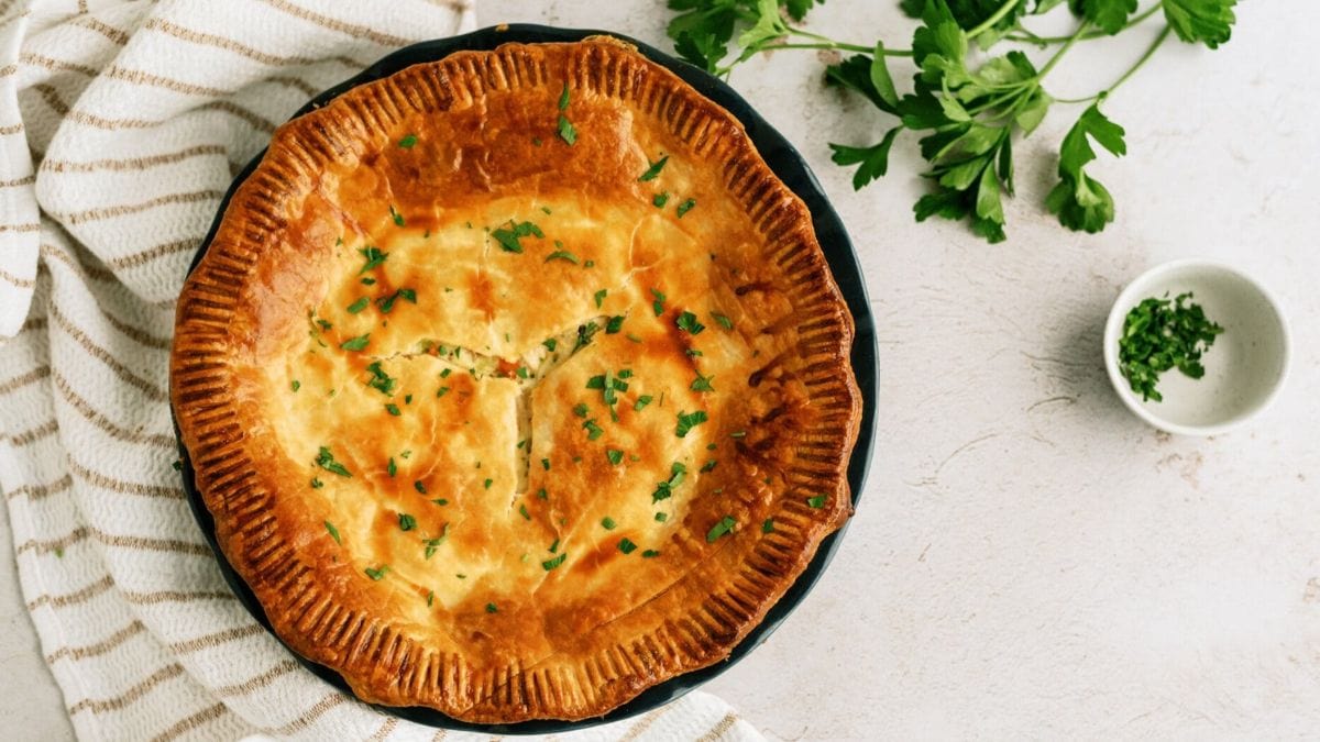 Double Crust Chicken Pot Pie Recipe. Photo credit Lauren's Latest.