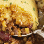 Easy Cowboy Cornbread Casserole. Photo credit Practically Homemade.