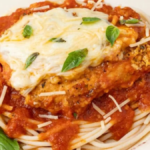 Easy Italian Crock Pot Chicken Parmesan. Photo credit Intentional Hospitality.