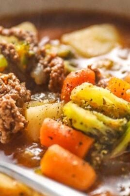 Hamburger Soup (30 Minute Dinner). Photo credit Lauren's Latest.