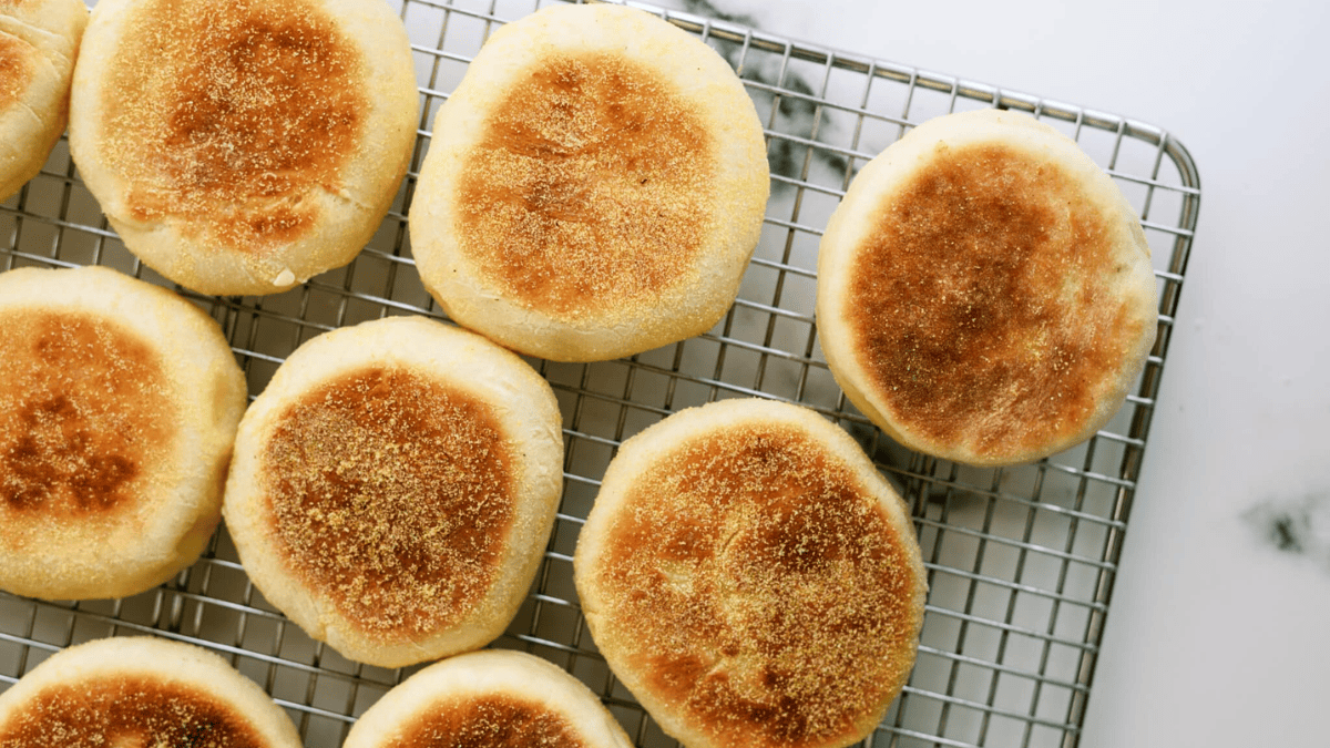 Homemade English Muffin Recipe. Photo credit Lauren's Latest.