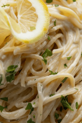 Lemon Chicken Pasta (So Creamy!). Photo credit Lauren's Latest.