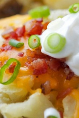 Loaded Smashed Potatoes (So Cheesy!). Photo credit Lauren's Latest.