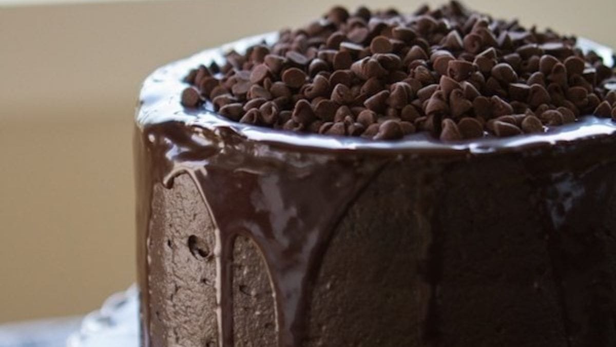 Moist Dark Chocolate Cake Recipe. Photo credit Lauren's Latest.