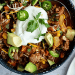 No Bean Chili Recipe (Low Carb!). Photo credit Lauren's Latest.