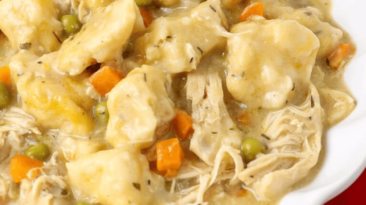 Old Fashioned Crock Pot Chicken And Dumplings. Photo credit Intentional Hospitality.